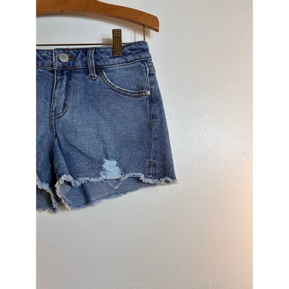ART CLASS Girl’s Distressed Cut Off Jean Shorts / Size: L 10-12 - Picture 5 of 7